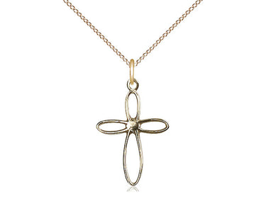 14kt Gold Filled Lite Curb Chain Necklace 18 inch by Bliss Manufacturing USA
