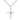 Sterling Silver Medium Loop Cross Necklace 3/4 x 1/2 inch pendant on 18 inch lite curb chain by Bliss