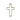 14kt Solid Gold Medium Cross Pendant 7/8 x 1/2 inches handcrafted in USA by Bliss Manufacturing