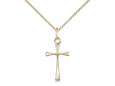 Gold Filled Maltese Cross Necklace 3/4 x 3/8 with 18 inch chain handcrafted by Bliss Manufacturing USA