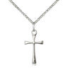 Sterling Silver Medium Maltese Cross Necklace 3/4 x 3/8 inch with 18 inch chain handmade by Bliss Manufacturing