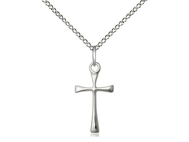 Sterling Silver Medium Maltese Cross Necklace 3/4 x 3/8 inch with 18 inch chain handmade by Bliss Manufacturing