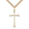 Gold Filled Maltese Cross Necklace 1 1/8 x 5/8 with 24 inch chain handcrafted by Bliss Manufacturing USA