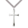 Sterling Silver Maltese Cross Necklace 1 1/8 x 5/8 inches with 24 inch chain by Bliss Manufacturing
