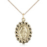 14kt Gold Filled Miraculous Medal necklace with 7/8 x 1/2 inch pendant on 18 inch chain handcrafted by Bliss USA