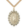 14kt Gold Filled Our Lady of Guadalupe Medal Necklace Large 1-1/4 x 7/8 Inches 24 Inch Chain Bliss USA
