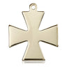 14kt Solid Gold Surfer Cross Pendant, 1 1/8 x 1 inch, handcrafted by Bliss Manufacturing