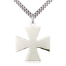 Sterling Silver Surfer Cross Necklace 1 1/8 x 1 inches with 24 inch chain handcrafted by Bliss Manufacturing USA
