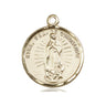 14kt Solid Gold Our Lady of Guadalupe Medal Pendant 7/8 x 3/4 by Bliss Manufacturing USA
