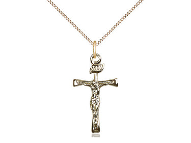 14kt Gold Filled Maltese Crucifix Necklace 7/8 inch by 1/2 inch with 18 inch chain handcrafted by Bliss