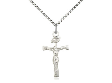 Sterling Silver Maltese Crucifix Necklace 7/8 x 1/2 with 18 inch chain by Bliss Manufacturing USA
