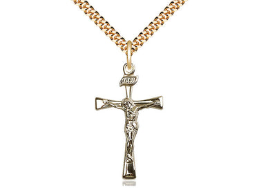 14kt Gold Filled Maltese Crucifix Necklace 1 1/8 x 5/8 inch pendant with 24 inch chain by Bliss Manufacturing