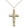 14kt Gold Filled Catholic Crucifix Necklace 1 1/8 x 5/8 inch pendant with 18 inch chain by Bliss Manufacturing