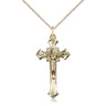 14kt Gold Filled Medium Catholic Crucifix Necklace 1 1/8 inch pendant with 18 inch chain by Bliss Manufacturing