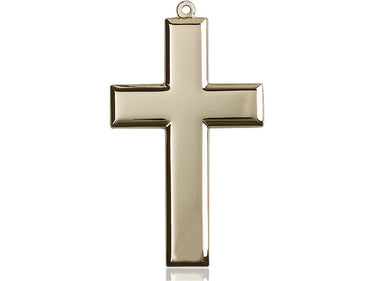 14kt solid gold extra large cross pendant 1 7/8 x 1 inches handcrafted by Bliss Manufacturing USA