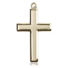 14kt solid gold medium cross pendant 1 1/8 x 5/8 inches handcrafted by Bliss Manufacturing USA