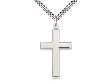 Stainless steel heavy curb chain necklace 24 inch with large 1-3/8 x 3/4 inch links by Bliss