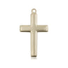 14kt Solid Gold Medium Catholic Cross Pendant 7/8 x 1/2 inches Handcrafted by Bliss Manufacturing USA