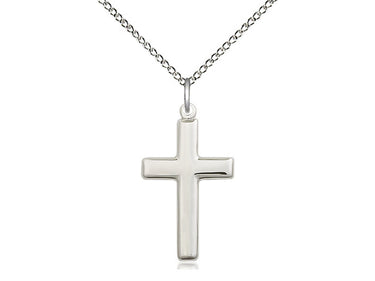 Sterling Silver Lite Curb Chain Necklace 18 inch with 7/8 x 1/2 inch links by Bliss Manufacturing