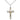 Two-tone gold filled and sterling silver Catholic crucifix necklace with 18 inch chain by Bliss