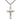 Large two-tone gold filled and sterling silver Catholic crucifix necklace with 24 inch chain by Bliss