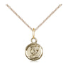 Small 14kt Gold Filled St. Elizabeth Ann Seton patron saint medal necklace with 18 inch chain by Bliss