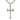 Large Sterling Silver Carpenter Cross Necklace 1 3/8 x 3/4 inches on 24 inch chain by Bliss