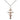 Small two-tone gold filled and sterling silver Greek Orthodox crucifix necklace with 18 inch chain by Bliss