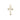 Small 14kt solid gold Catholic cross pendant, 5/8 inch by 3/8 inch, handcrafted by Bliss Manufacturing USA