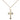 Small 14kt gold filled Catholic cross necklace with 18 inch curb chain, 5/8 by 3/8 inch pendant, by Bliss USA