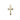 Small 14kt solid gold Catholic cross pendant measuring 5/8 inch by 3/8 inch by Bliss Manufacturing