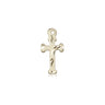 Small 14kt Solid Gold Catholic Cross Pendant 1/2 x 1/4 inch handcrafted by Bliss