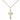 14kt gold filled small Catholic cross necklace with 5/8 by 3/8 inch pendant on 18 inch curb chain by Bliss