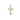 14kt solid gold small Catholic cross pendant 5/8 by 3/8 inches handcrafted in USA by Bliss Manufacturing