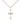 14kt gold filled small Catholic cross necklace with 5/8 by 3/8 inch pendant on 18 inch lite curb chain by Bliss
