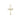 14kt solid gold small cross pendant 5/8 x 3/8 inches handcrafted in USA by Bliss Manufacturing