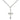 Sterling Silver Small Cross Necklace 5/8 x 3/8 inch with 18 inch Lite Curb Chain by Bliss Manufacturing USA