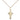 14kt gold filled small cross necklace 5/8 x 1/4 inches with 18 inch curb chain handcrafted by Bliss