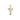 14kt solid gold small slim cross pendant 5/8 x 1/4 inches handcrafted in USA by Bliss Manufacturing