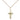Small 14kt Gold Filled Catholic Cross Necklace with 5/8 x 3/8 inch pendant on 18 inch lite curb chain by Bliss Manufacturing