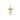 14kt solid gold small Catholic cross pendant 5/8 x 1/4 inch handcrafted in USA by Bliss Manufacturing