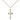 Small 14kt Gold Filled Catholic Cross Necklace with 5/8 x 3/8 inch pendant on 18 inch curb chain by Bliss Manufacturing