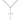 Small Sterling Silver Catholic Cross Necklace 5/8x3/8 inches on 18 inch chain by Bliss Manufacturing