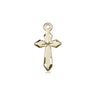 Small 14kt Solid Gold Catholic Cross Medal 5/8x3/8 inches by Bliss Manufacturing USA