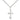 Small Sterling Silver Catholic Cross Necklace 5/8x3/8 inches on 18 inch chain by Bliss Manufacturing