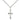 Small Sterling Silver Cross Necklace 5/8 x 3/8 inch pendant with 18 inch chain handcrafted by Bliss Manufacturing USA