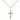 14kt gold filled small Catholic cross necklace 5/8 x 3/8 inches with 18 inch chain by Bliss