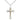 Two-tone gold filled sterling silver medium crucifix necklace 1.125 inch pendant 18 inch chain Bliss