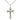 Two-tone Gold Filled and Sterling Silver Catholic crucifix necklace with 1 1/8 inch pendant on 18 inch chain, handcrafted by Bliss Manufacturing