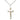 Two-tone gold filled sterling silver medium crucifix necklace 1.125 x 0.625 inch pendant 18 inch chain Bliss